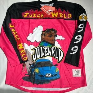 Nostalgia Pink and Black Juice WRLD Long Sleeve Tee